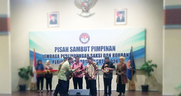 Serah Terima Jabatan Komisoner LPSK di kantor LPSK, Ciracas, Jakarta Timur, Selasa (15/1/2019).