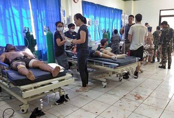Korban Ledakan Bom di Gereja di Jolo, Sulu, Filipina. Image: WestMinCom Philippines/AP